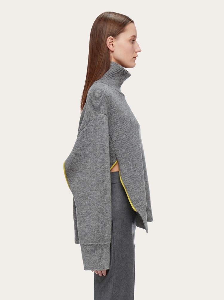 shop now Poncho style layered sweater Ready to Wear Women