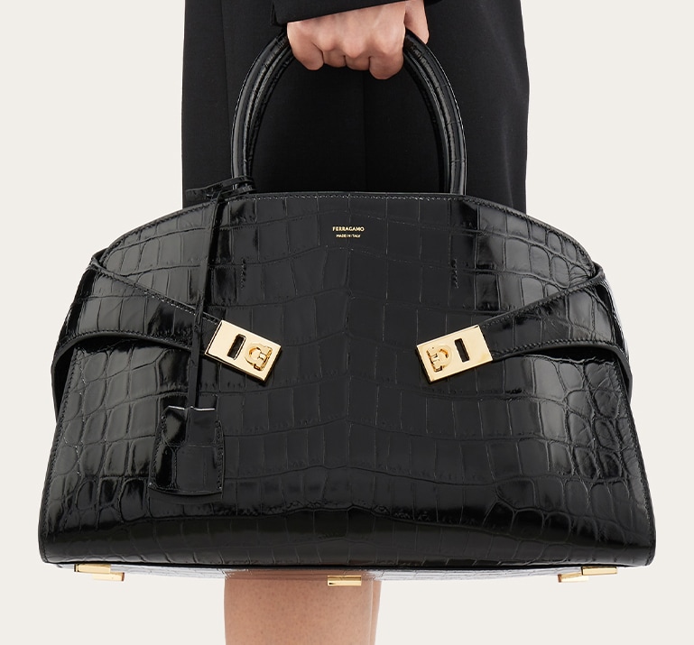 関税込 FERRAGAMO ハンドバッグ 関税込】FERRAGAMO Geometric Mini Bag 2way 選べる3色
