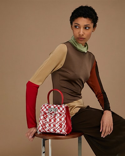 フェラガモ　トップハンドル　赤 アイコニック トップハンドル (S) - ウィメンズ | Ferragamo