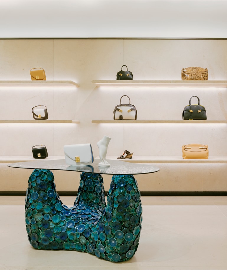 Salvatore Ferragamo - フェラガモ きらきらビジュー装飾カットソー ミンティグリーン フェラガモ きらきらビジュー装飾カットソー ミンティグリーン