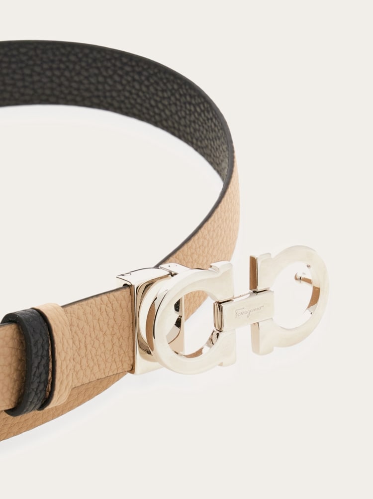 Reversible and adjustable Gancini belt Gallery image 5