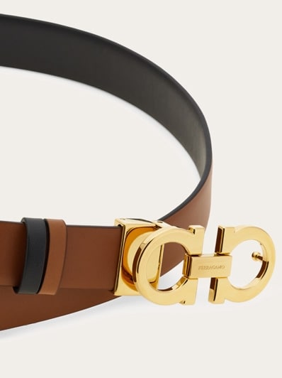 Reversible and adjustable Gancini belt - Women | Ferragamo