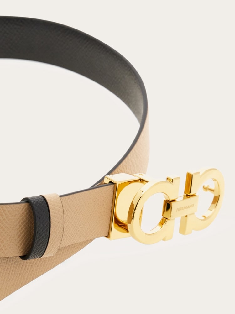 Reversible and adjustable Gancini belt Gallery image 5