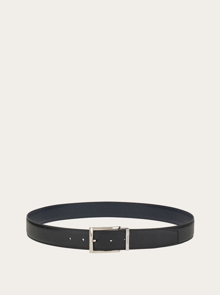 Reversible and adjustable belt with rectangular buckle Gallery image 3