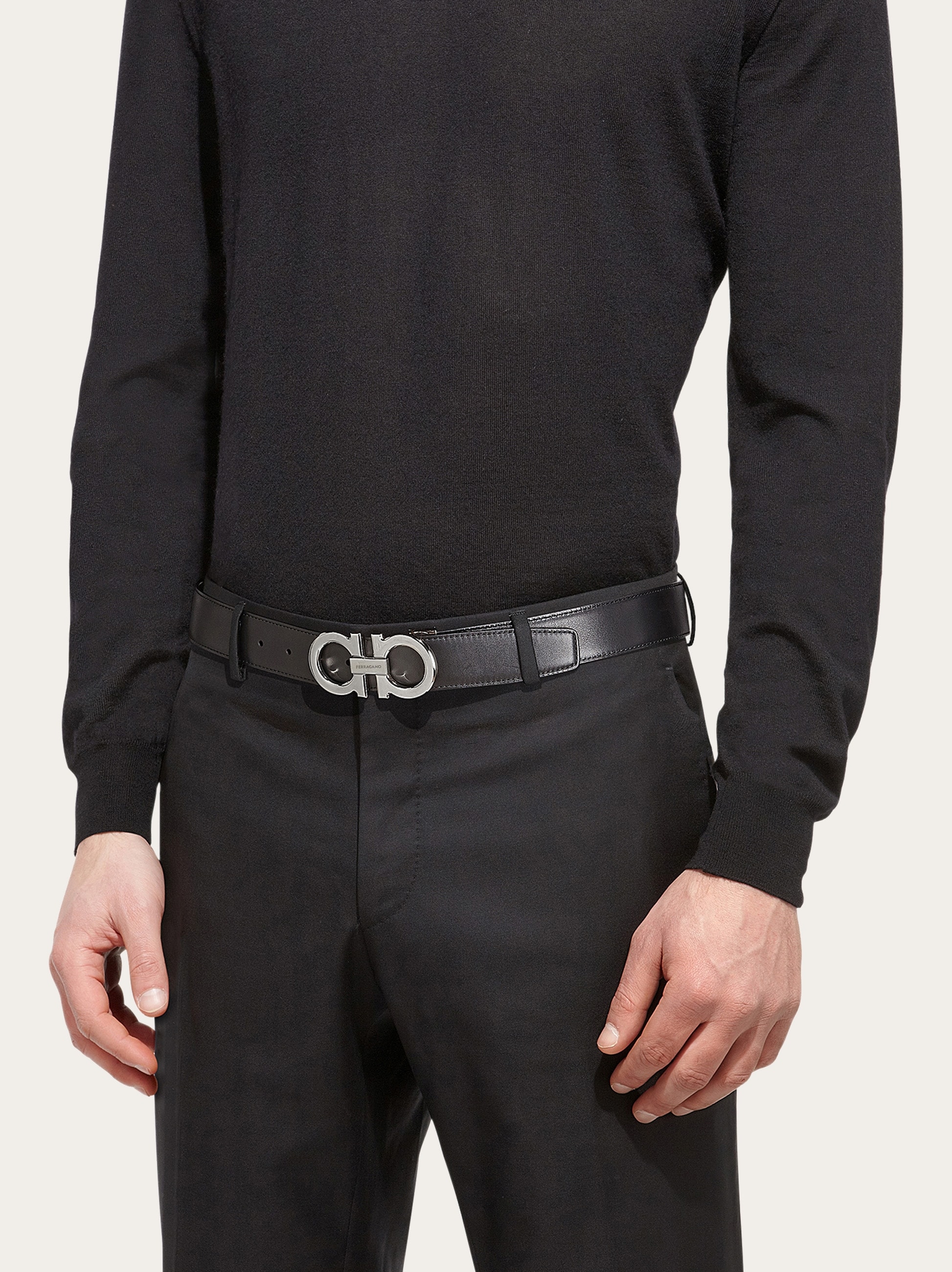 Ferragamoベルト Reversible and adjustable Gancini belt - Men | Ferragamo