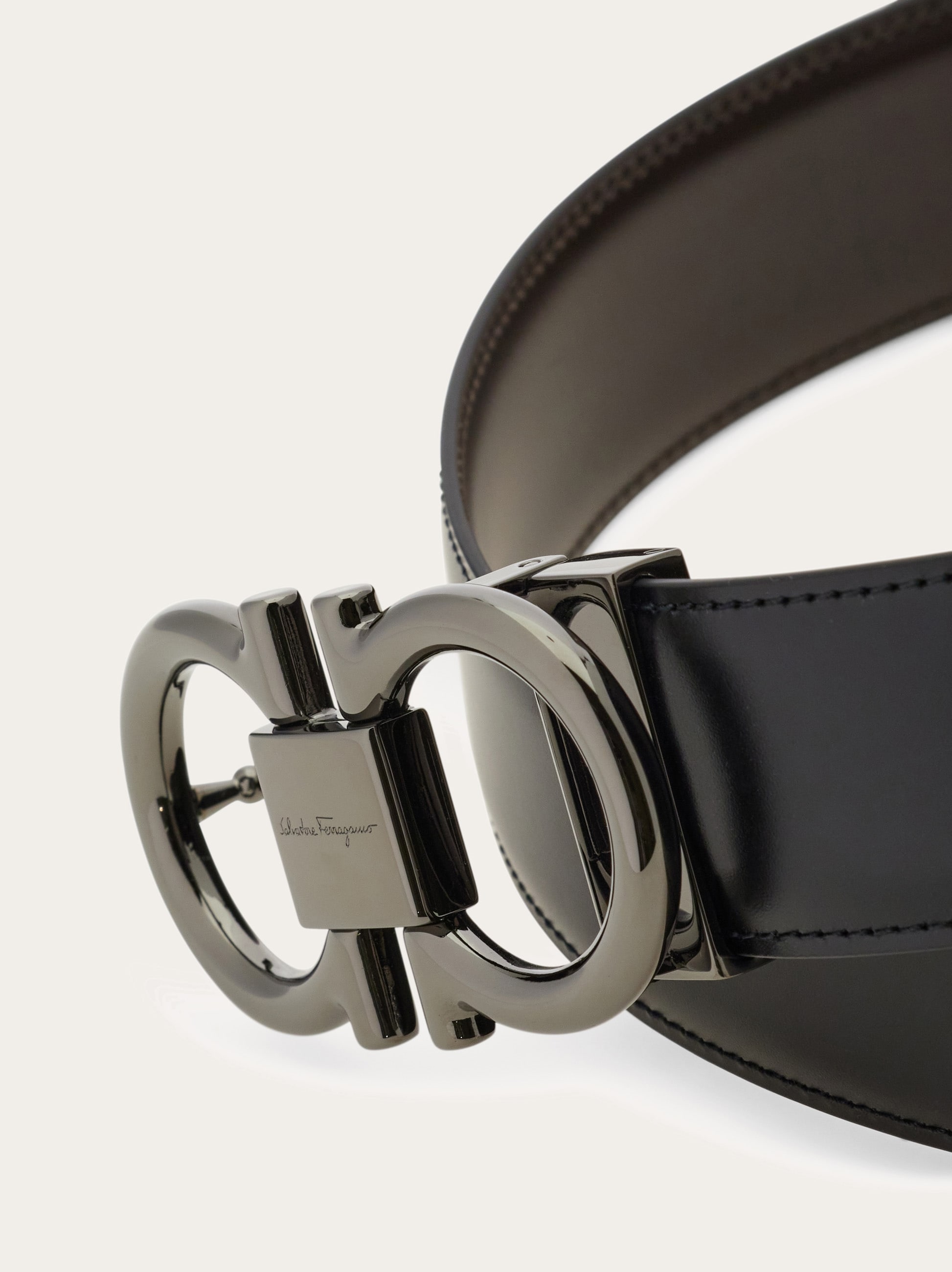 Reversible and adjustable Gancini belt - Men | Ferragamo