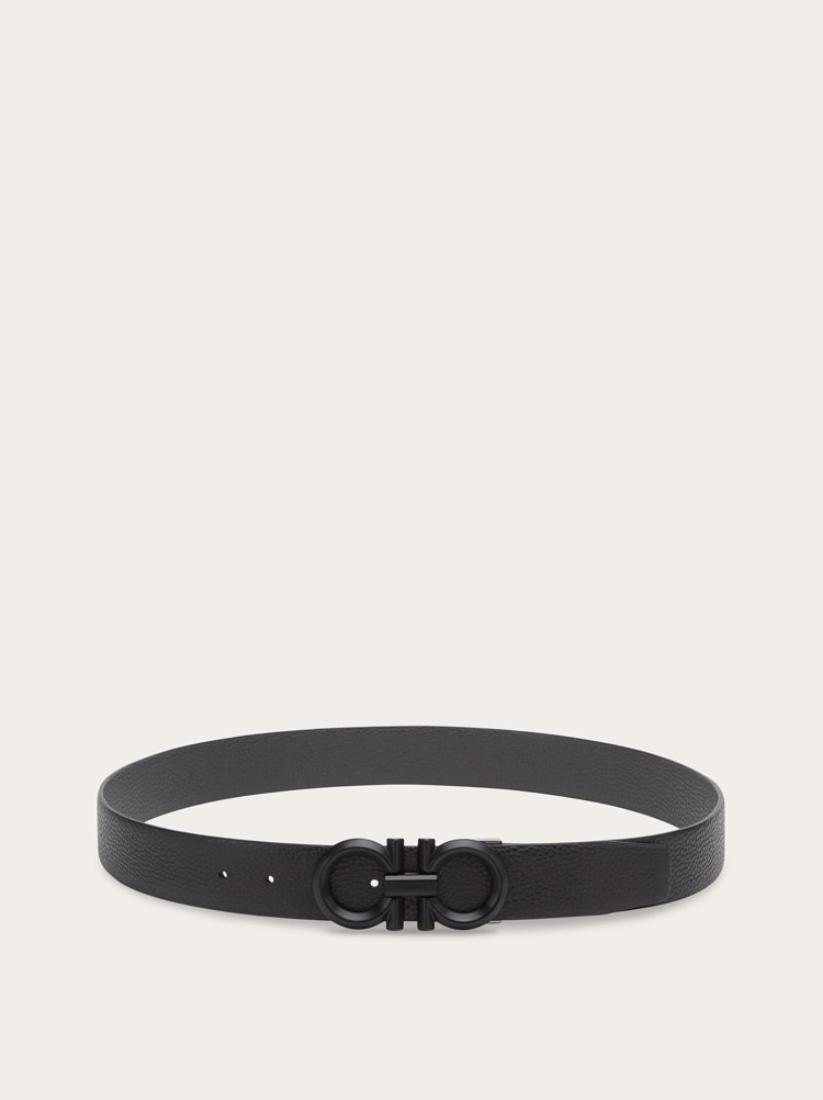 Reversible and adjustable Gancini belt Gallery image 3
