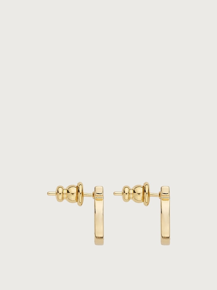 【関税&送料込】Salvatore Ferragamo Two-Tone l Earrings Gancini earrings - Women | Ferragamo