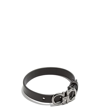 Leather Bracelets Cufflinks Tie Clips Salvatore Ferragamo Uk Gancini Leather Bracelet