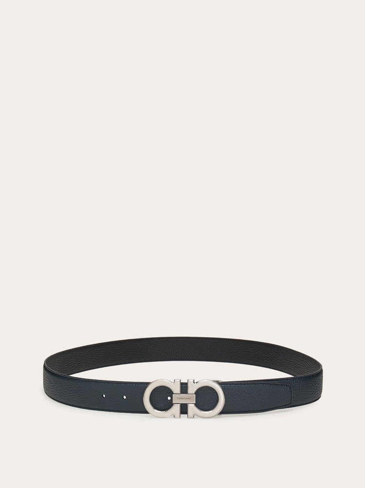Reversible and adjustable Gancini belt Gallery image 3