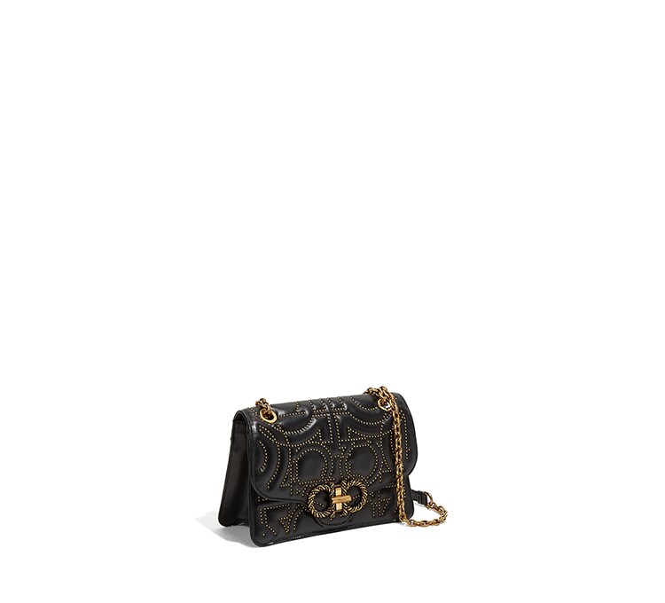 quilted gancini flap bag