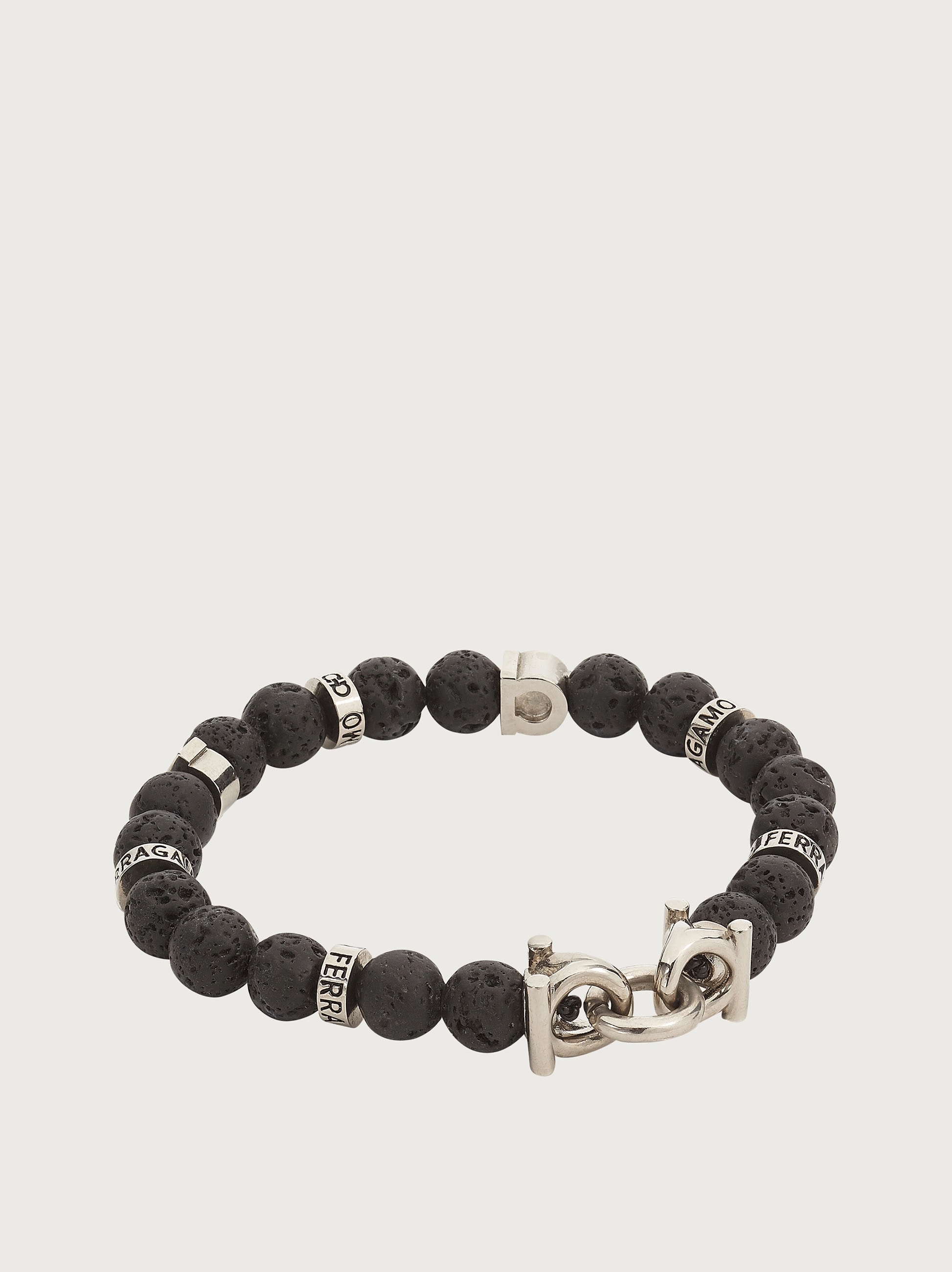 Elasticated bracelet with Gancini (18cm) - Men | Ferragamo