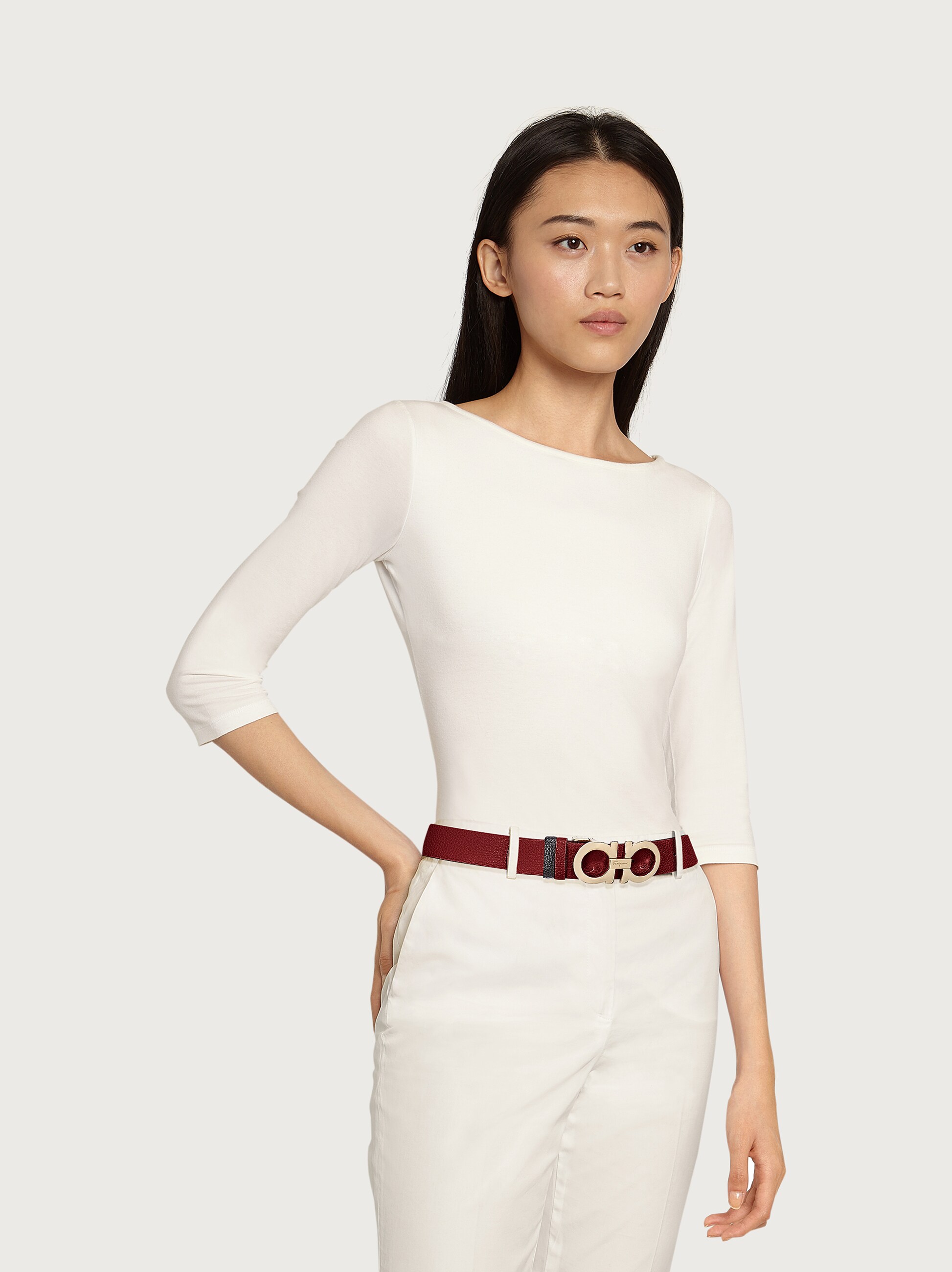 Donna gancini leather belt clearance