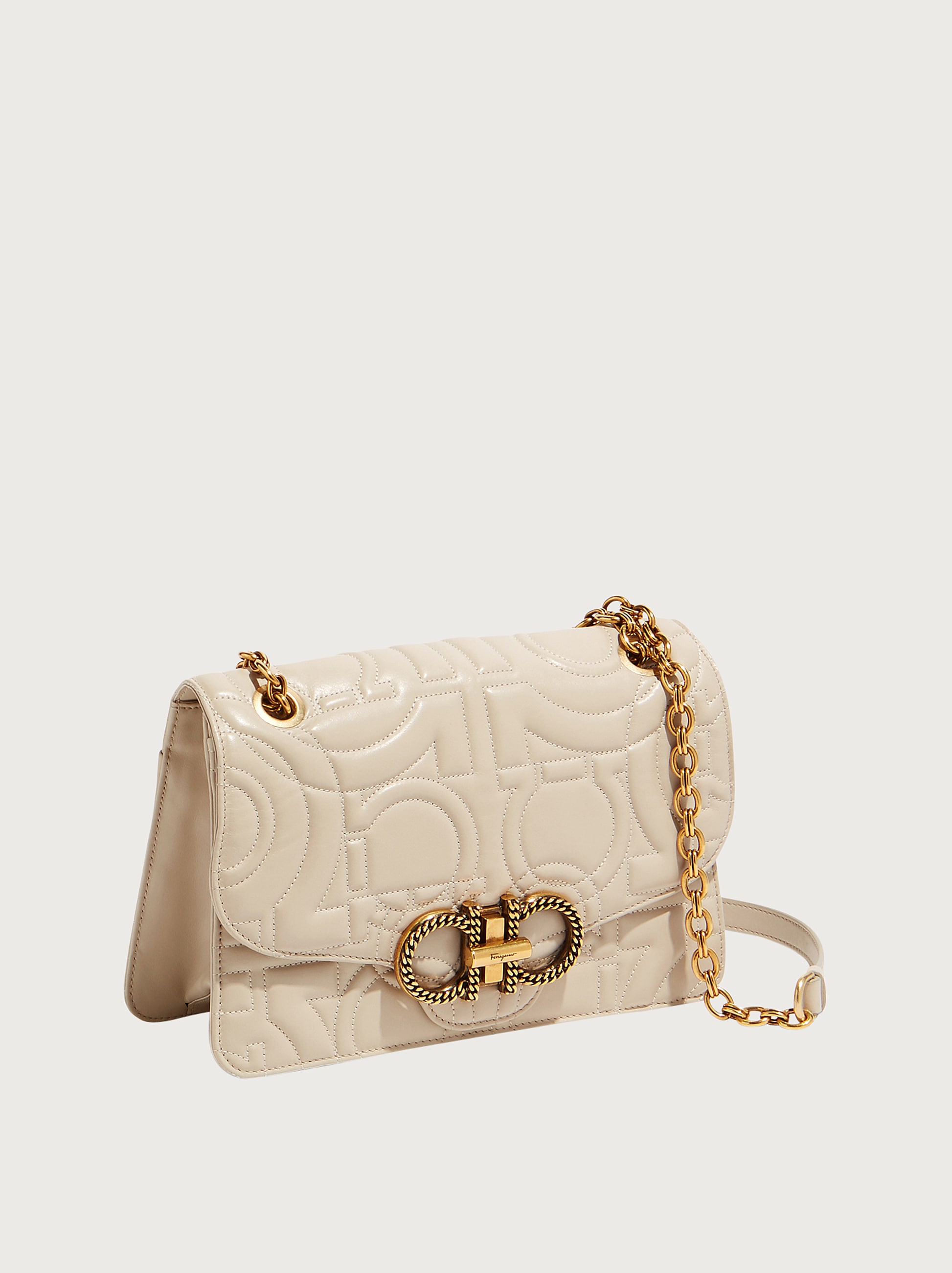 Salvatore ferragamo quilted gancini flap bag clearance