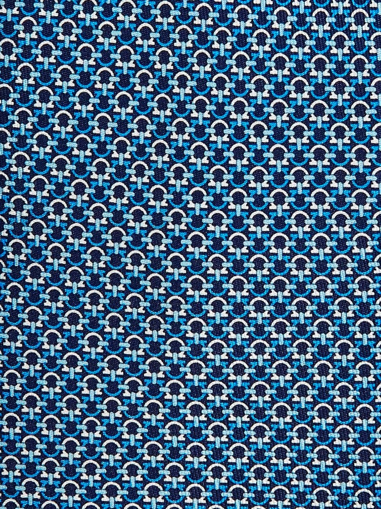 Gancini print silk tie Gallery image 2