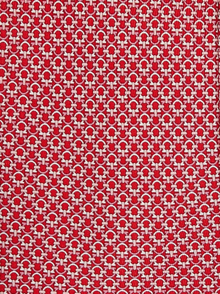 Gancini print silk tie Gallery image 2