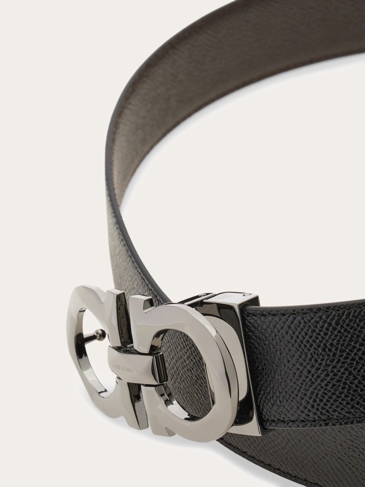 Reversible and adjustable Gancini belt Gallery image 5