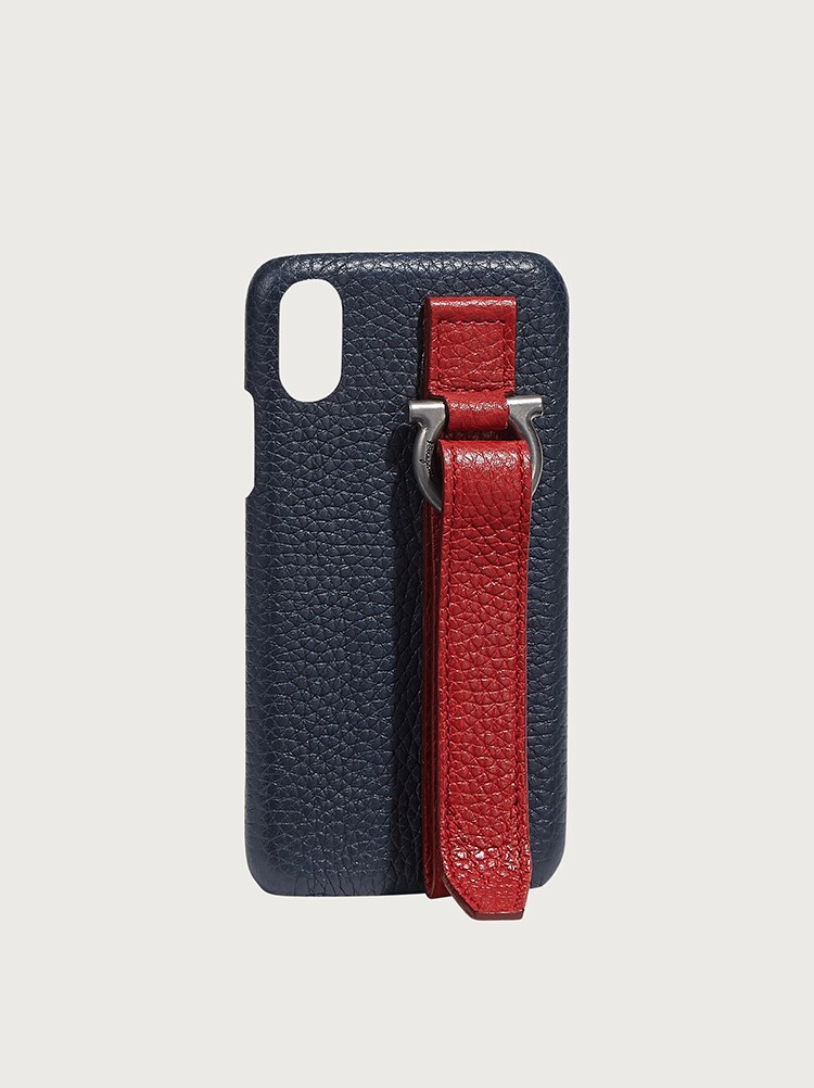 ＊SALVATORE FERRAGAMO＊ Gancini iPhone X Leather Case Salvatore Ferragamo Black Gancini Embossed iPhone X Case