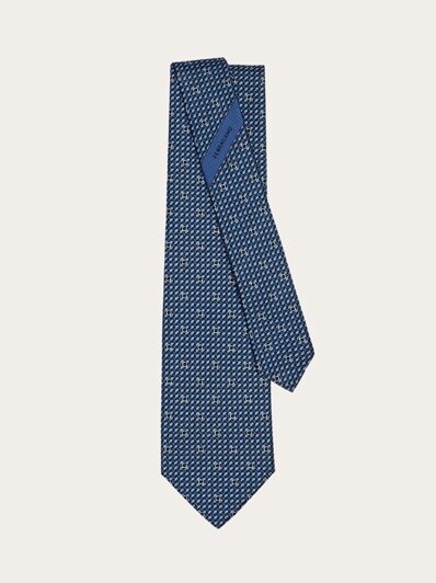 Gancini print silk tie - Men | Ferragamo