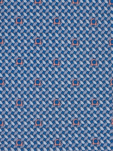 Gancini print silk tie - Men | Ferragamo