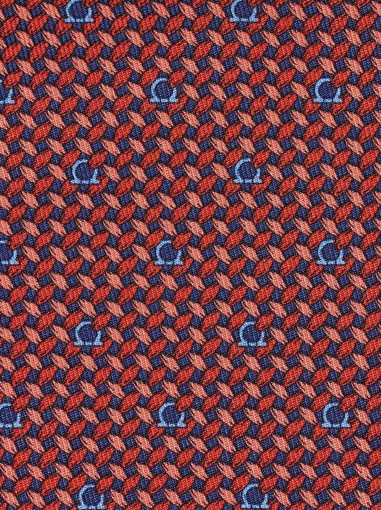 Gancini print silk tie Gallery image 2