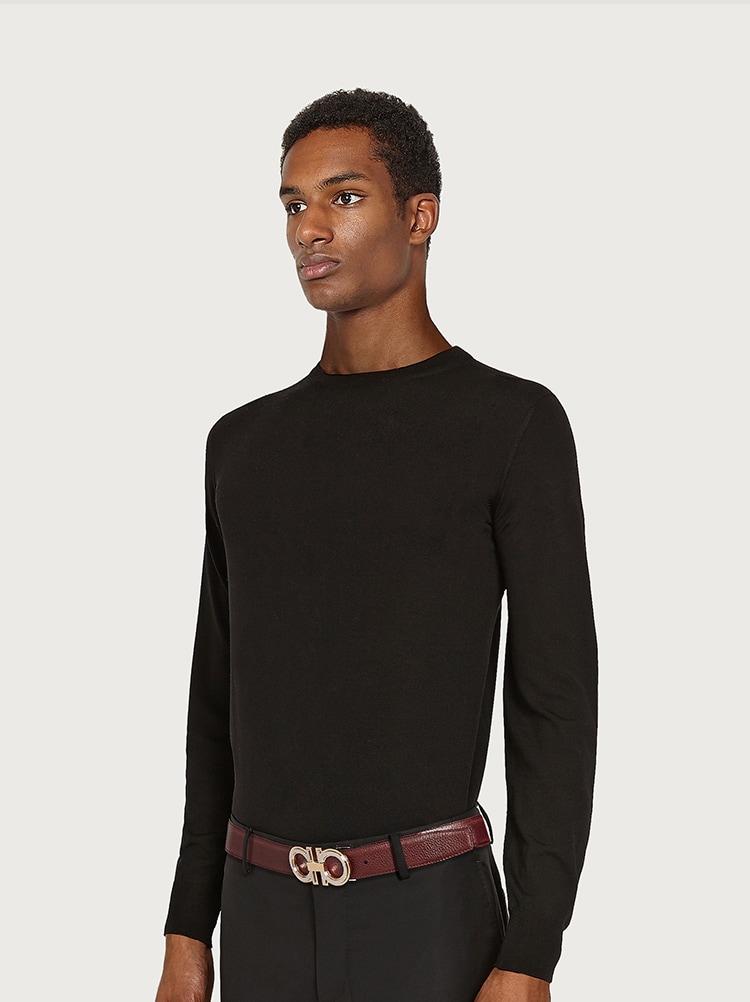 Reversible and adjustable Gancini belt Gallery image 4
