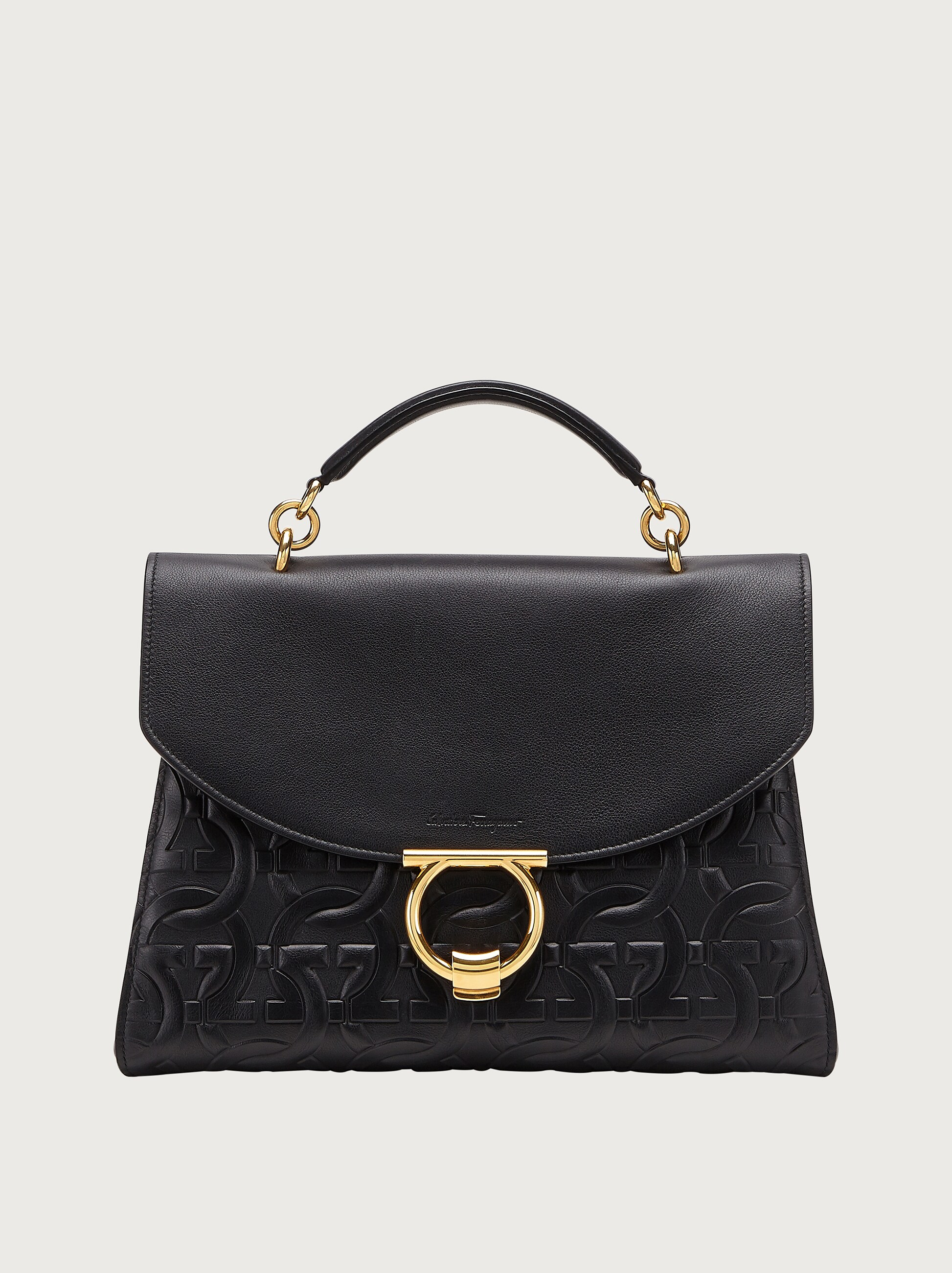 ferragamo gancini top handle bolsa