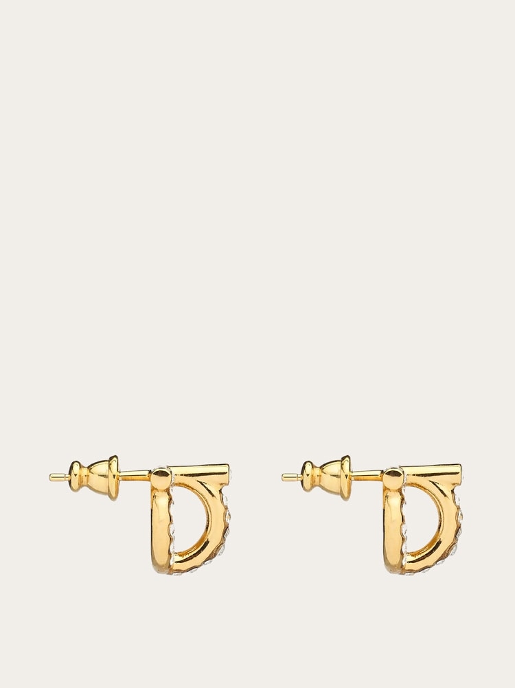 Gancini 3D earrings with crystals Gallery image 3