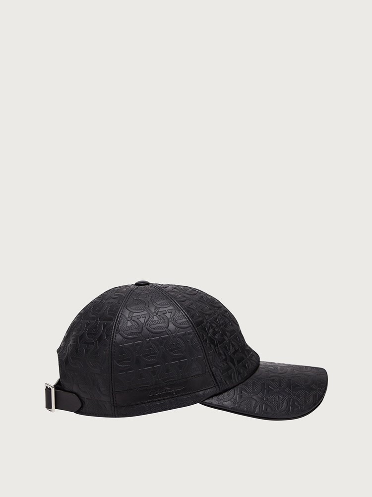 Leather Gancini baseball cap Gallery image 4