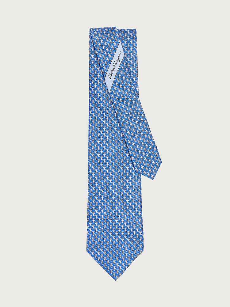 Hammerhead shark printed silk tie Gallery image 2