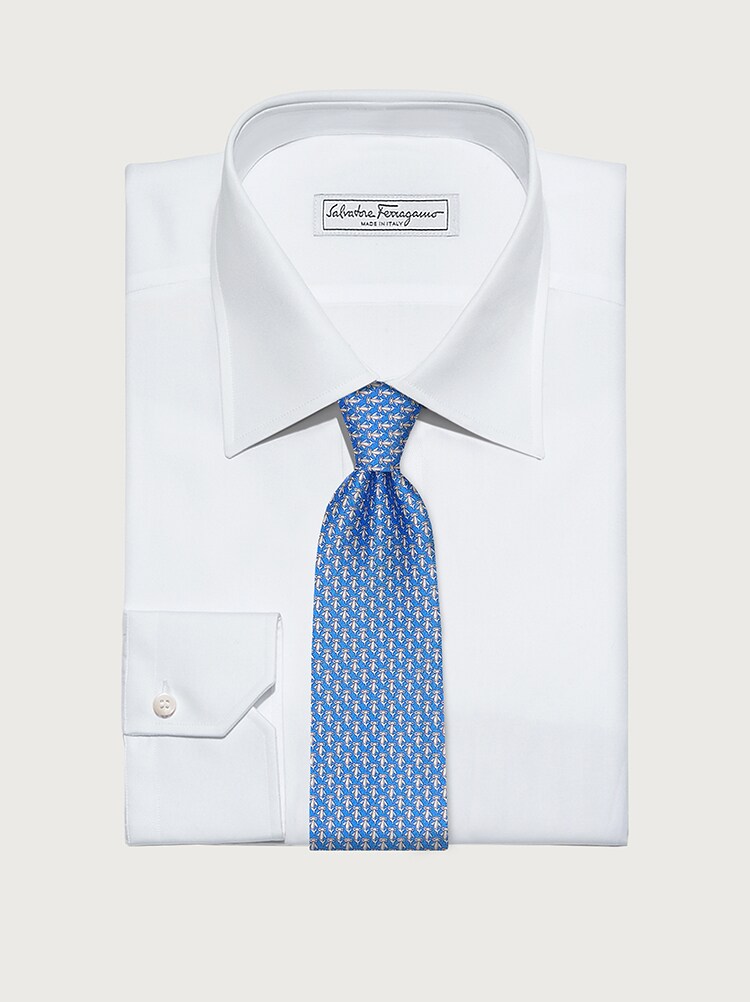 Hammerhead shark printed silk tie Gallery image 3