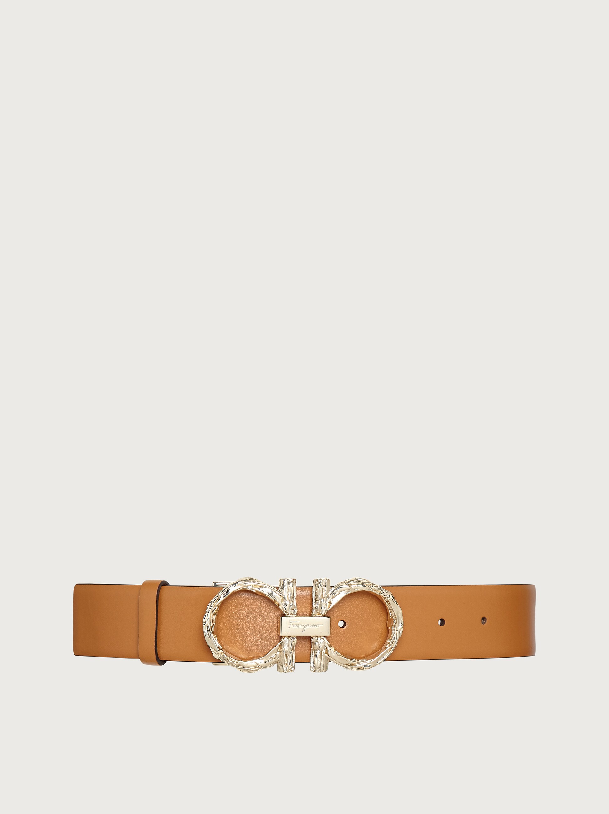 white and gold ferragamo belt