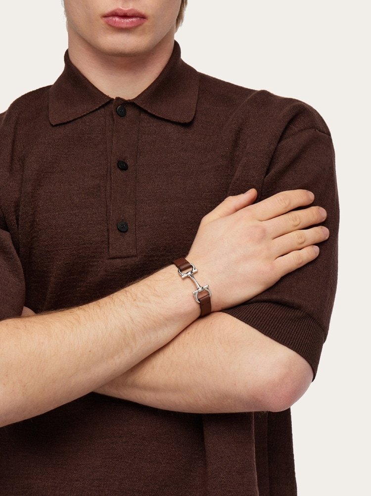 Leather horse bit bracelet Gallery image 3