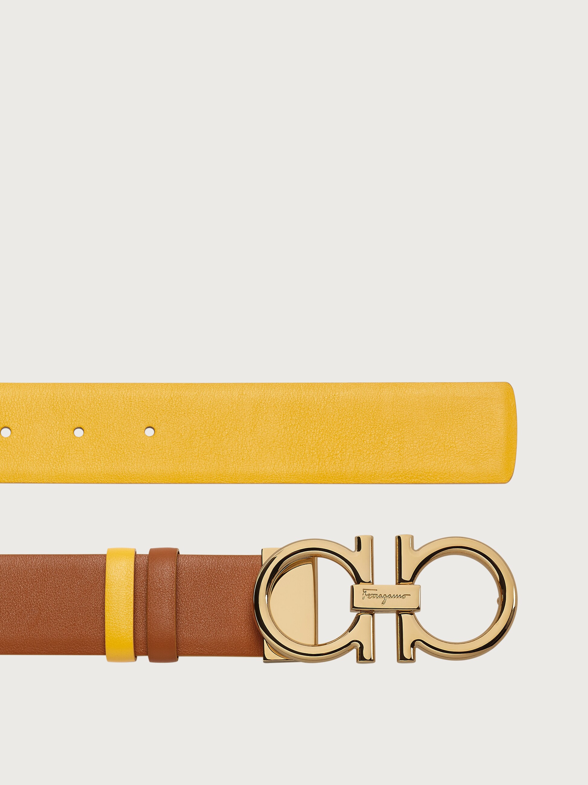 Yellow ferragamo belt clearance