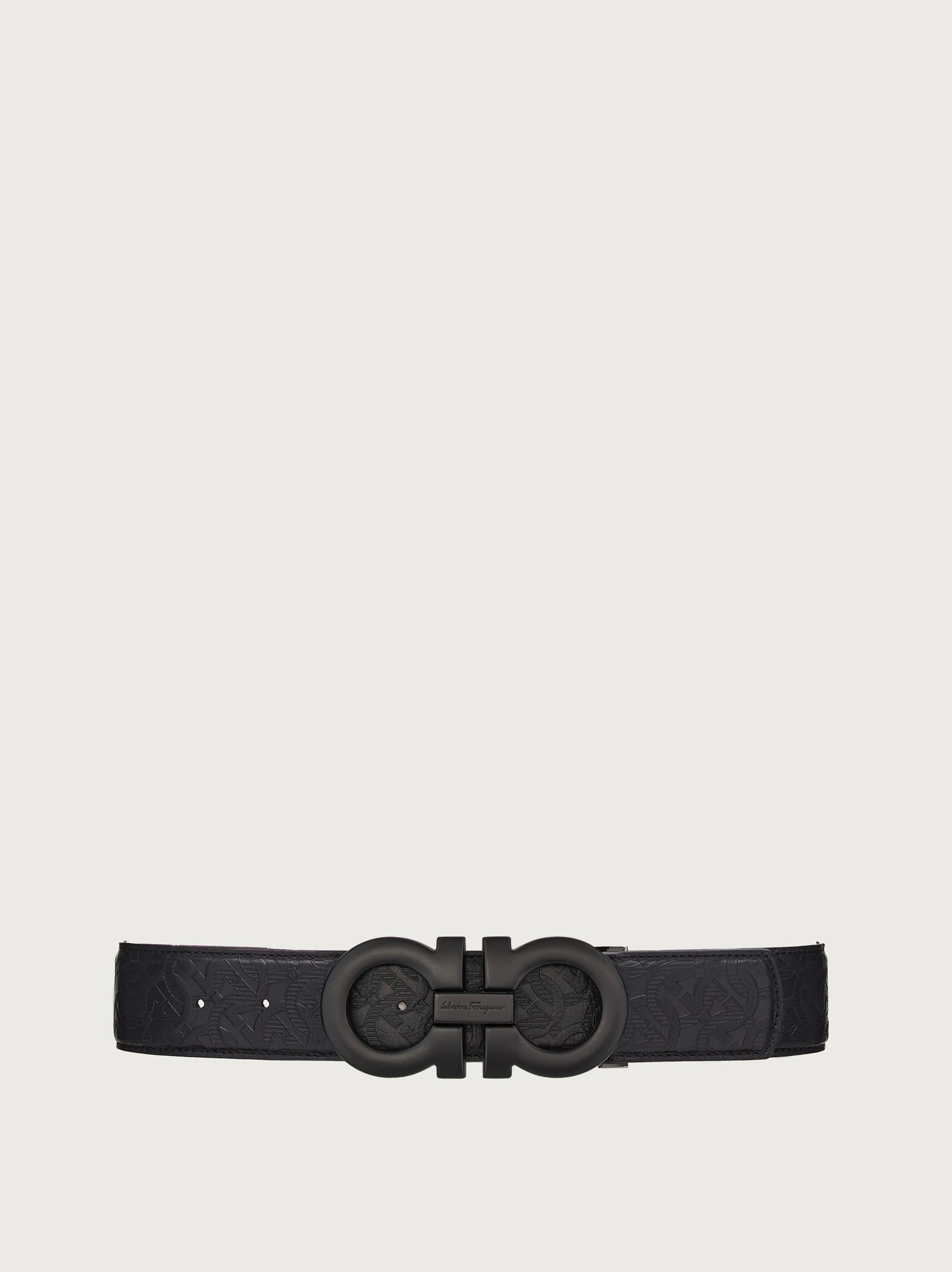 Ferragamo belt matte black clearance