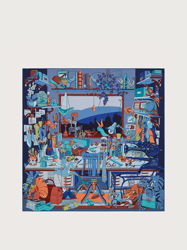 Studio print silk foulard Gallery image 1