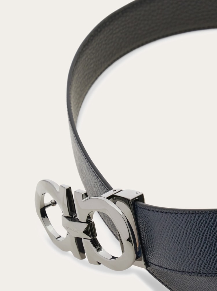 Reversible and adjustable Gancini belt Gallery image 5
