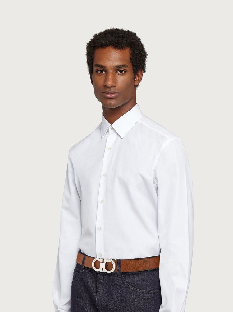 Reversible and adjustable Gancini belt Gallery image 4