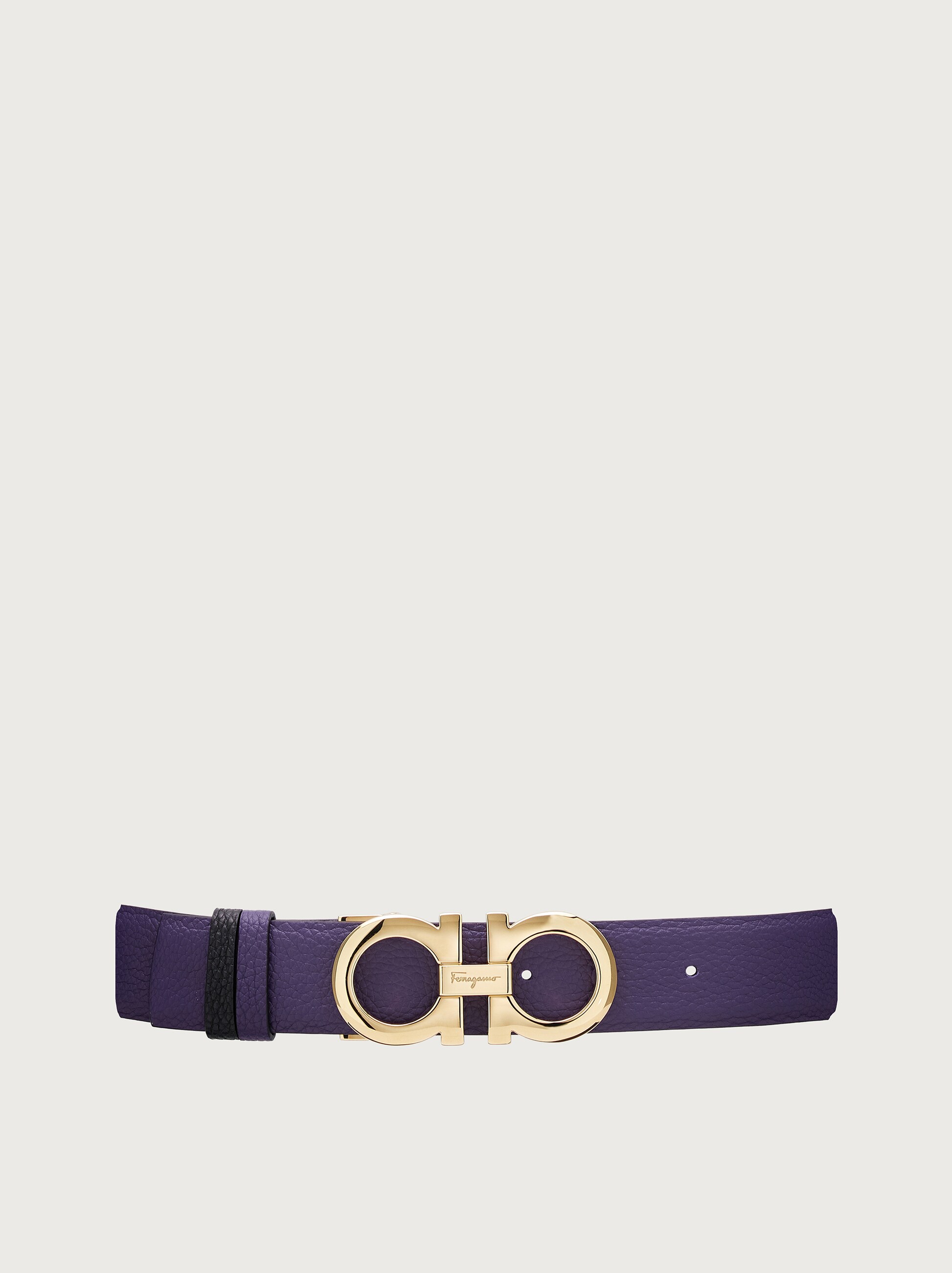 Reversible and adjustable Gancini belt 