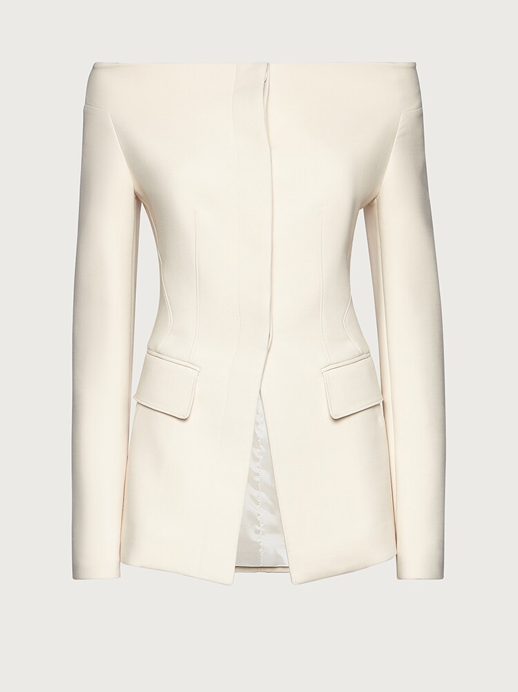 Shoulderless blazer clearance