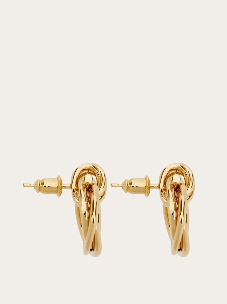 【Ferragamo】Twisted Ganchini Earrings 76 0549 751618 Twisted Gancini earrings - Women | Ferragamo