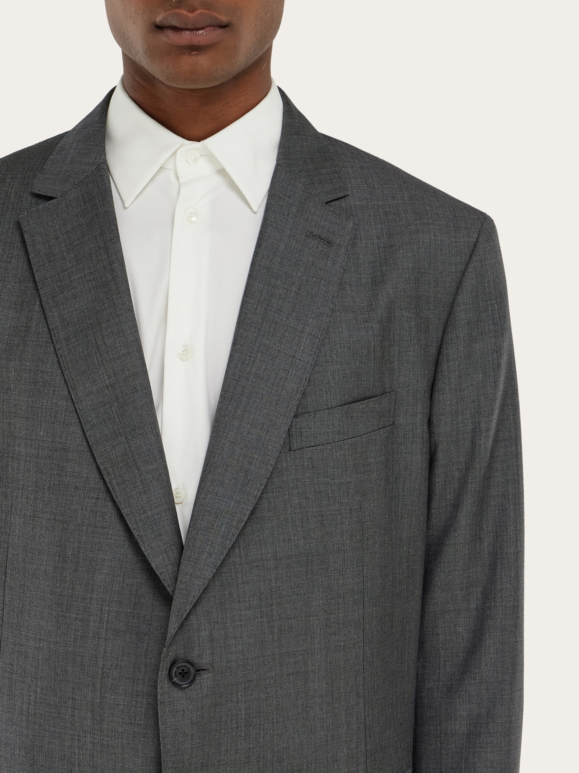 Plain suit in wool - Men | Ferragamo