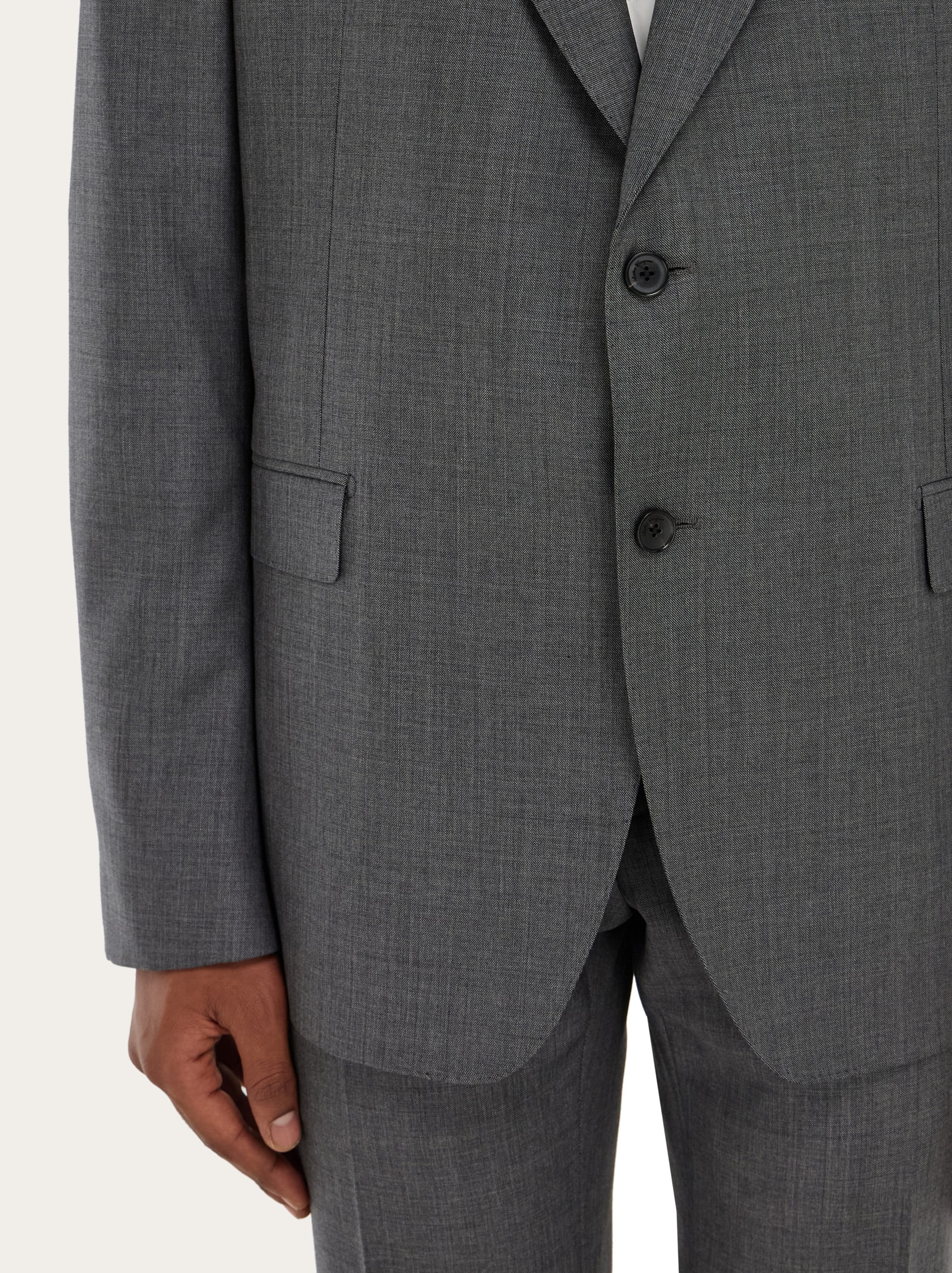 Plain suit in wool - Men | Ferragamo