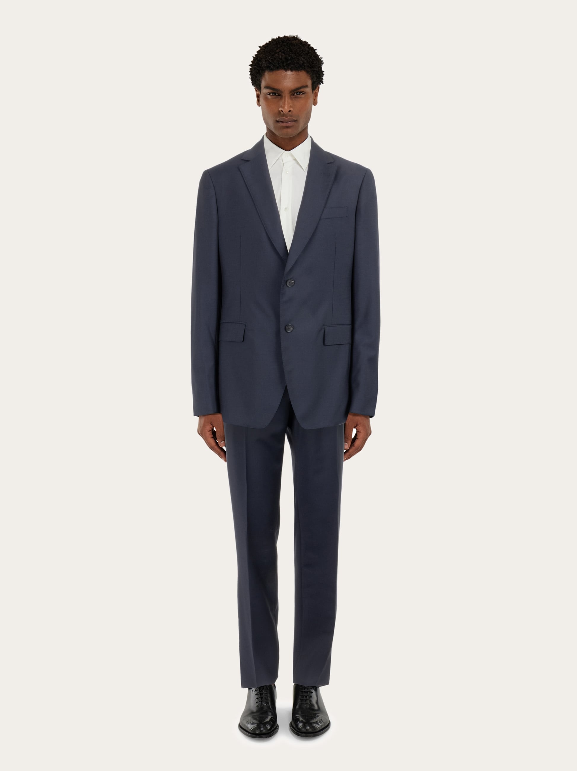 Ferragamo フェラガモ ネイビー シングル セットアップ スーツ