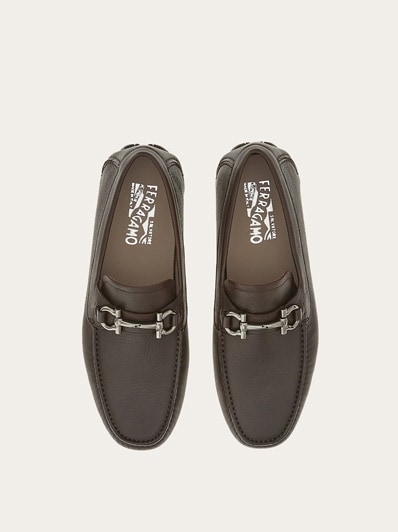 【関税込み】Ferragamo ブラック Gancini Ornament スリッポン Moccasin with Gancini ornament - Men | Ferragamo