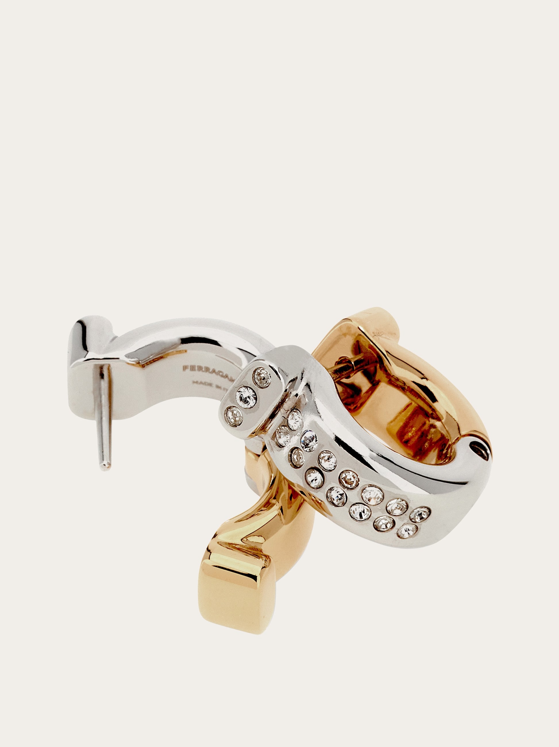 Gancini earrings with crystals - Women | Ferragamo