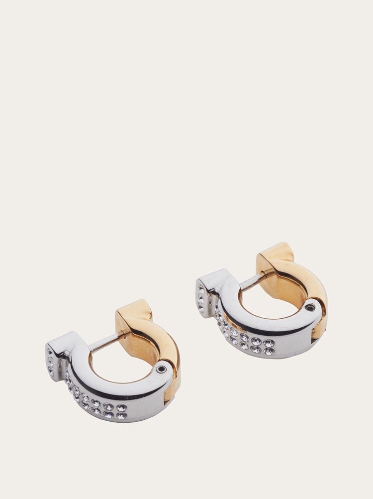 Gancini earrings with crystals Gallery image 3