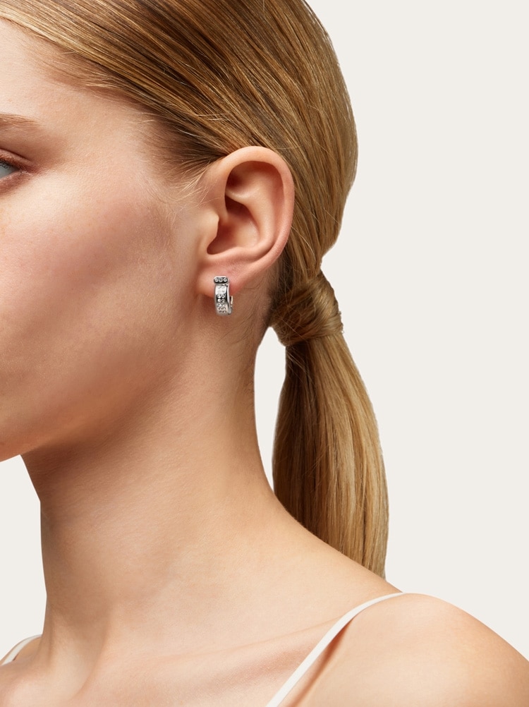 Gancini earrings with crystals - Women | Ferragamo