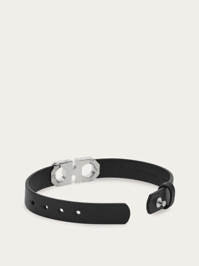 ☆韓国の人気☆【FERRAGAMO】☆Gancini leather bracelet☆ Gancini bracelet (L) - Men | Ferragamo