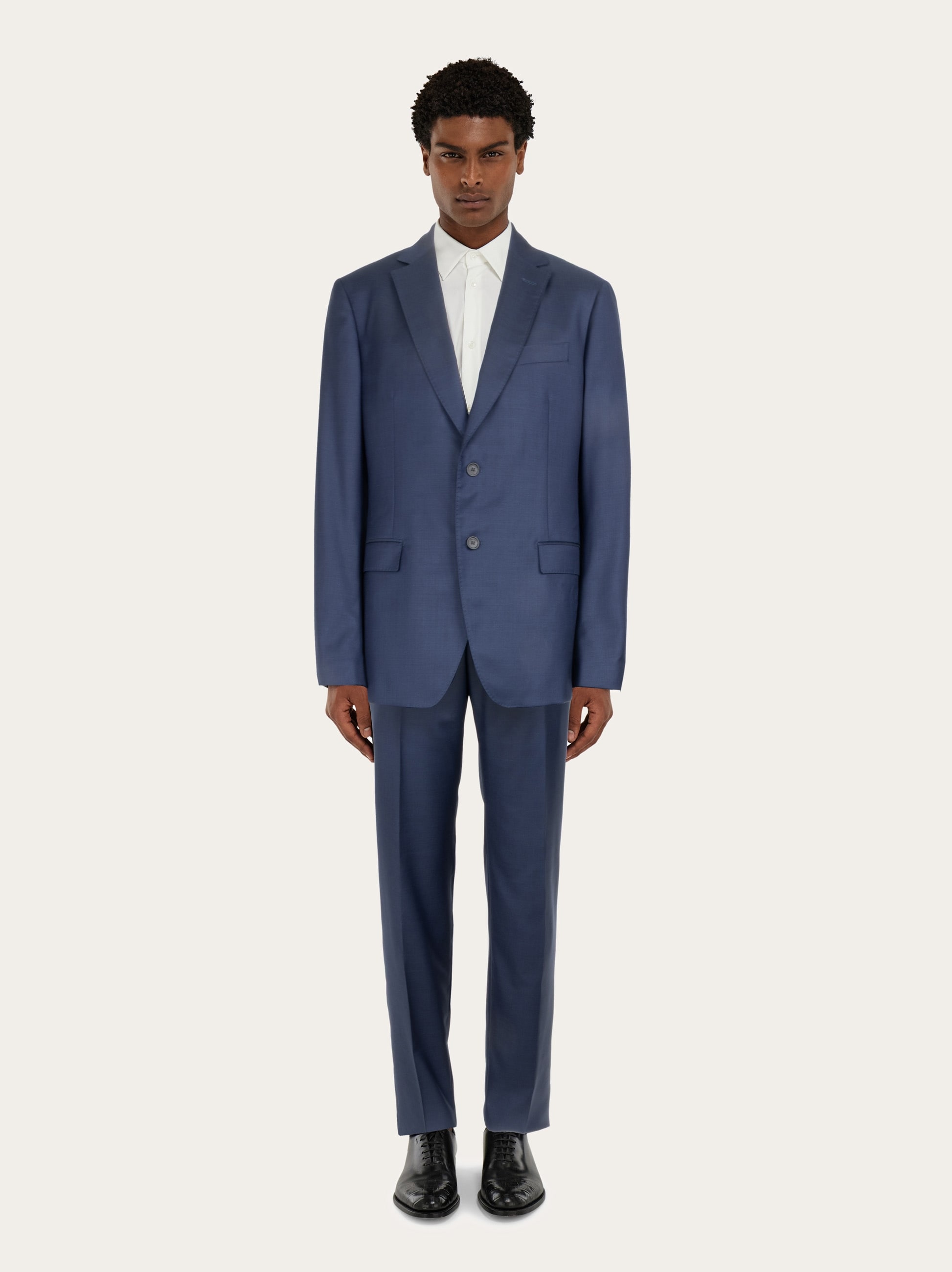 Plain suit in wool - Men | Ferragamo